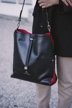 Load image into Gallery viewer, Mia Shoulder Bag in Black &amp; Red
